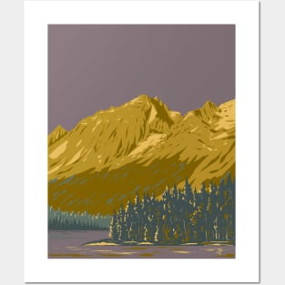 String Lake in Grand Teton National Park Wyoming USA WPA Art Poster Posters and Art